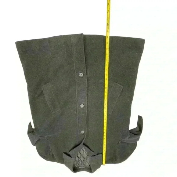 Chaps Ralph Lauren Overcoat Charcoal Cashmere Wool Blend Collared Lined Size 48R - Picture 7 of 12